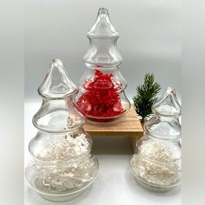 Vintage glass Christmas Tree- Set of 3